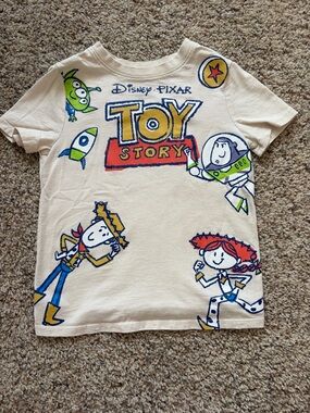 Disney Pixar Toy Story Graphic Tee - Cream with Bright Characters
